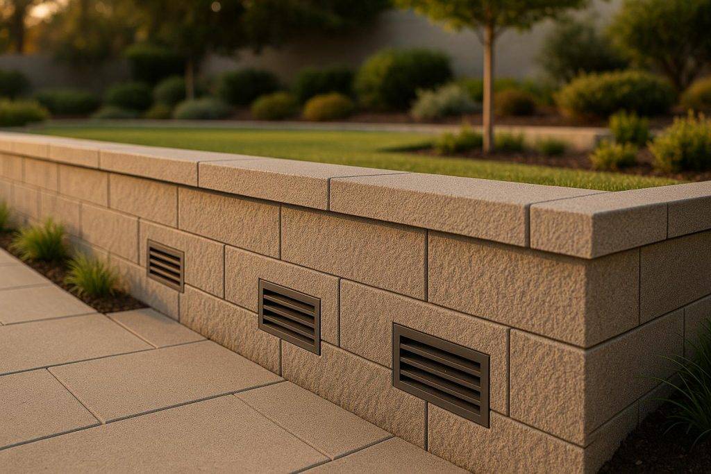 Retaining Walls with Built-In Drainage Systems
