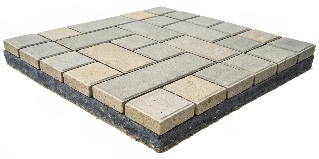 A paver installation diagram detailing the base layers for a successful DIY project.
