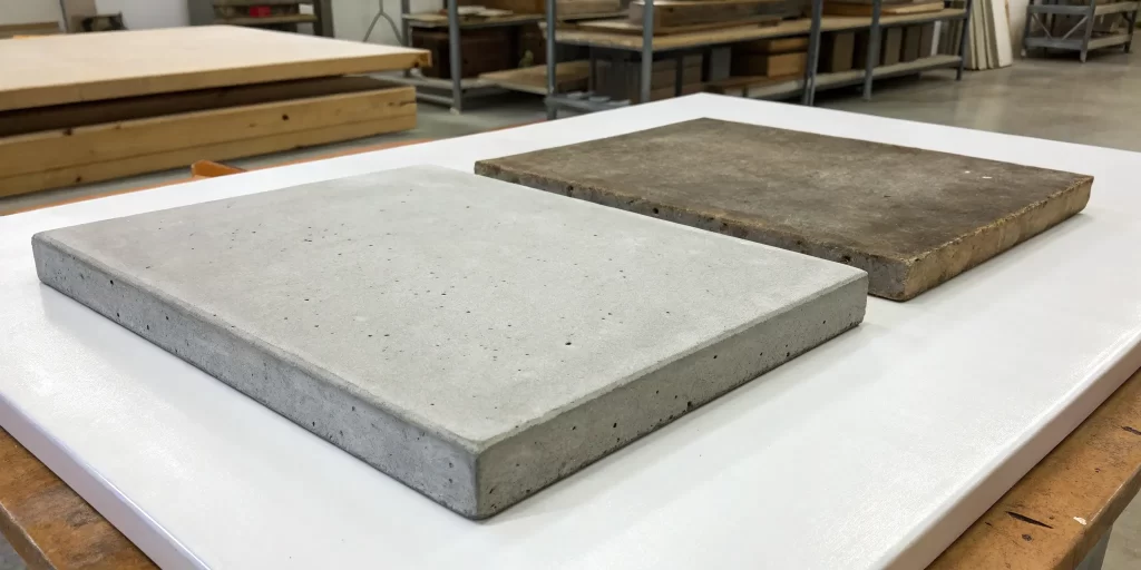 Cost comparison of decorative stamped concrete vs plain regular concrete.